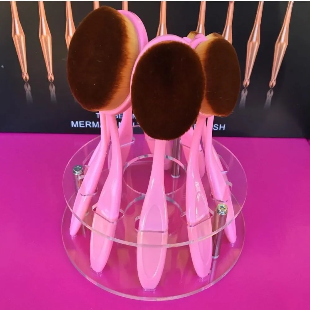 10 piece set oval brush set